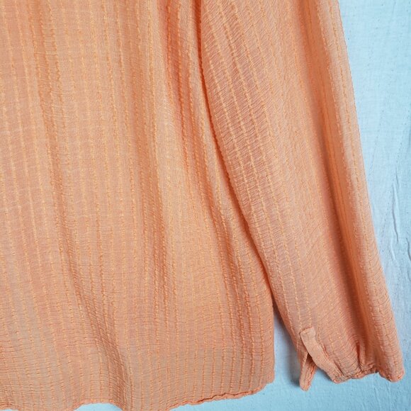 Project AJ117 Copenhagen Blouse Top Button Front Rayon Peach Minimalist size XL - Picture 12 of 14